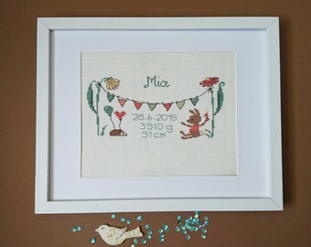 Stickvorlage Geburt Etsy Dieses schoene handgestickte stickbild ist das ideale geschenk zur geburt. stickvorlage geburt etsy