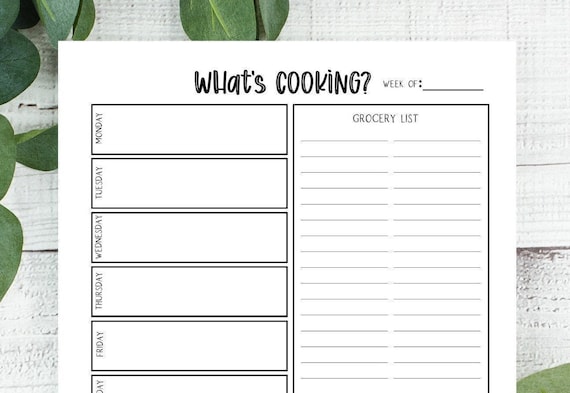 Weekly Meal Plan Printable Meal Plan Template Meal Plan