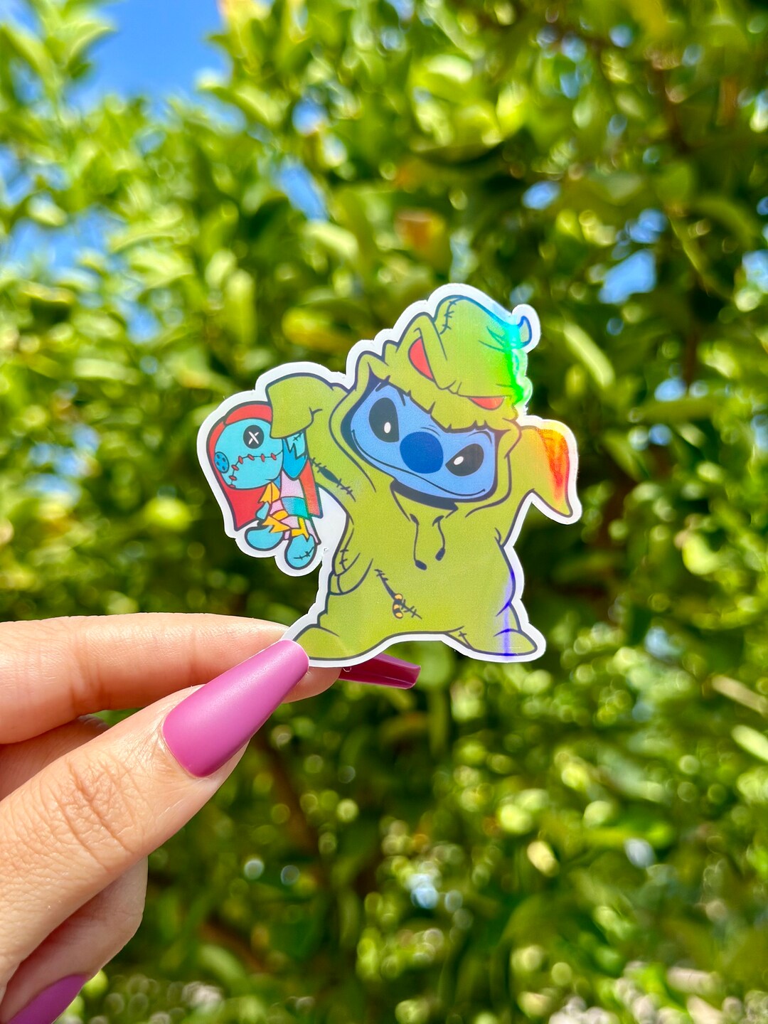Alien in Costume Holographic Sticker - Etsy