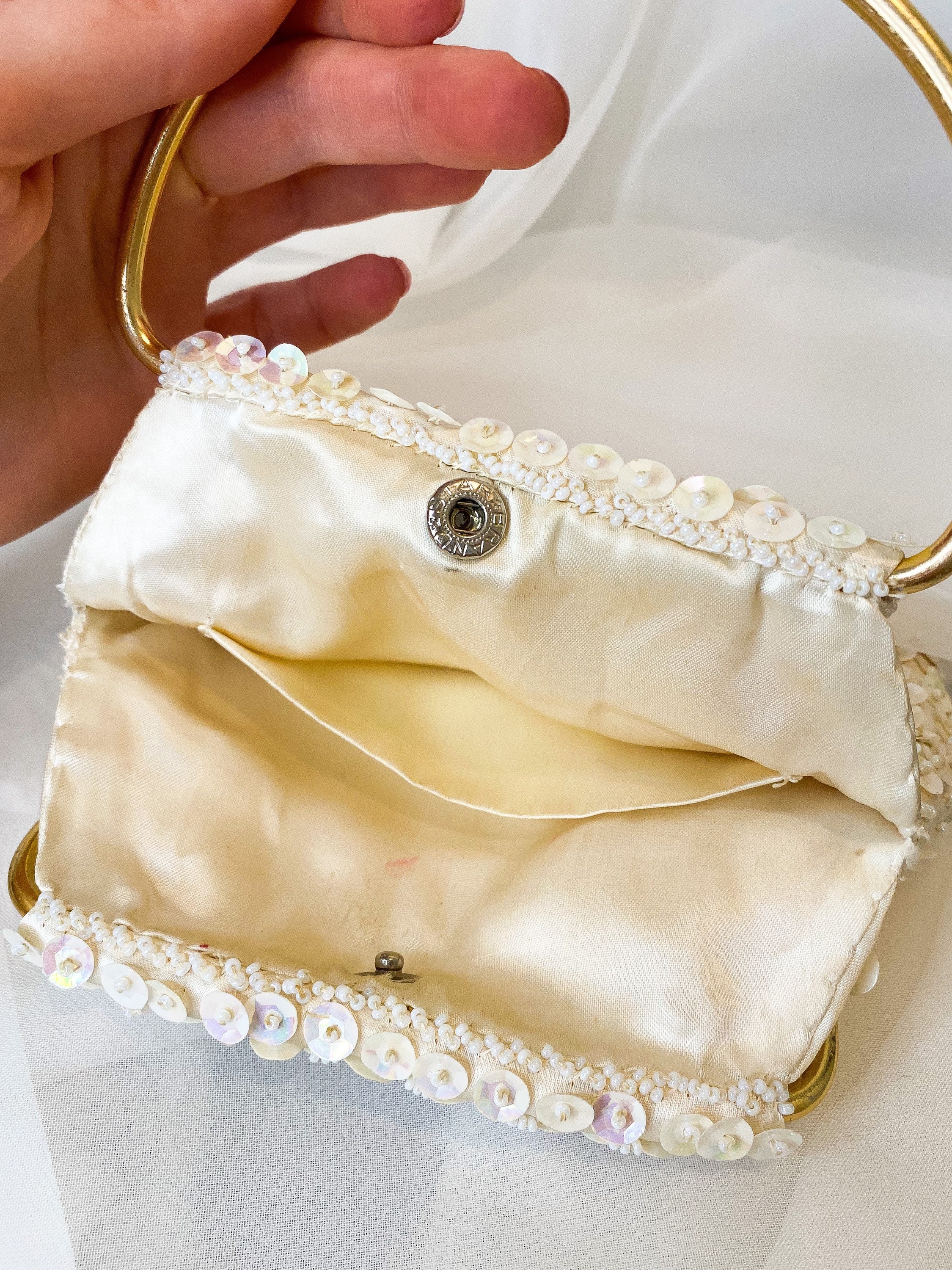 bolso blanco de fiesta