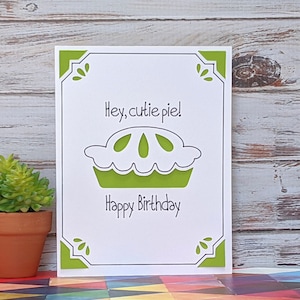 Feliz cumpleaños Tarjeta SVG Cut File, Tarjeta de felicitación SVG, Cutie Pie svg file, Cricut Joy, SVG File, Digital File