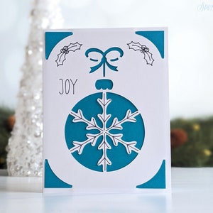Christmas Card SVG, Snowflake Ornament svg, Merry Christmas svg, Joy SVG File, Digital File