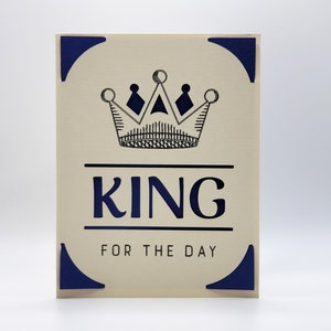 King for the Day Insert Karte, Cricut Joy, SVG Datei, Digitale Datei