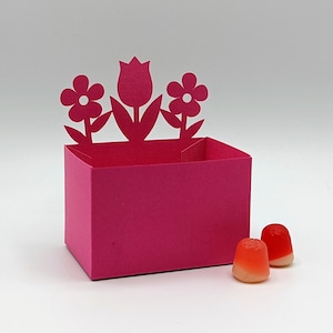 Blumen Treat Box SVG Cut File, Blumen Geschenkbox SVG, Hochzeit Treat Box svg, Geburtstag svg, Cricut oder Silhouette SVG Datei, Digitale Datei