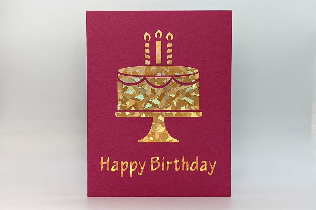 Cricut Joy Cutaway Card SVG Happy Birthday Cutaway Card SVG Etsy