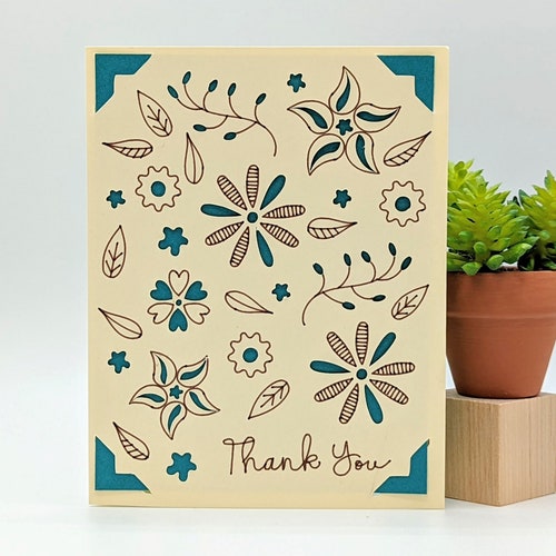 Thank You Card Svg Cut File With Pop up Butterfly Cricut Joy Etsy Australia