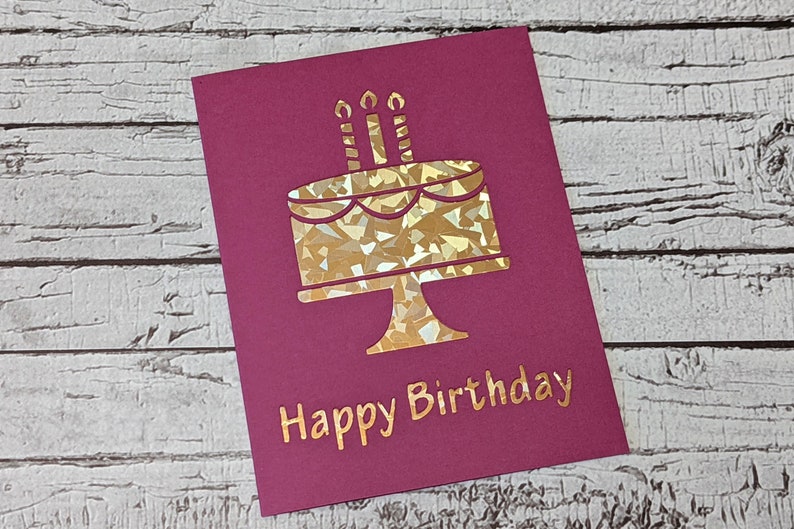 Cricut Joy Cutaway Card SVG Happy Birthday Cutaway Card SVG Etsy