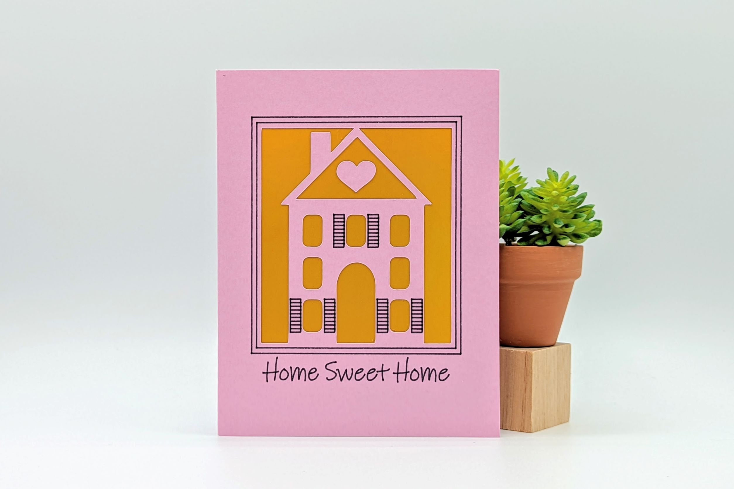 Cricut Joy Cutaway Card SVG Home Sweet Home Cutaway Card SVG Etsy