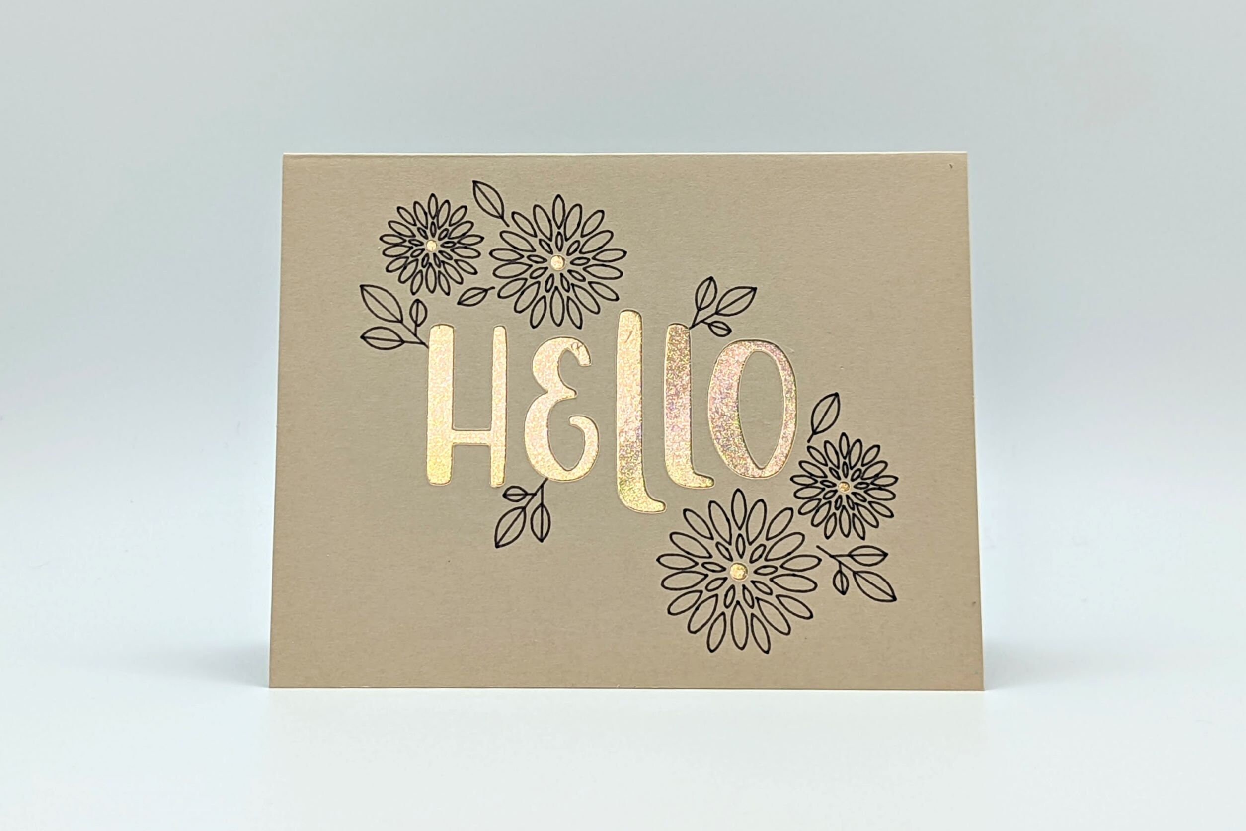Cricut Joy Cutaway Card SVG Floral Hello Cutaway Card SVG Etsy