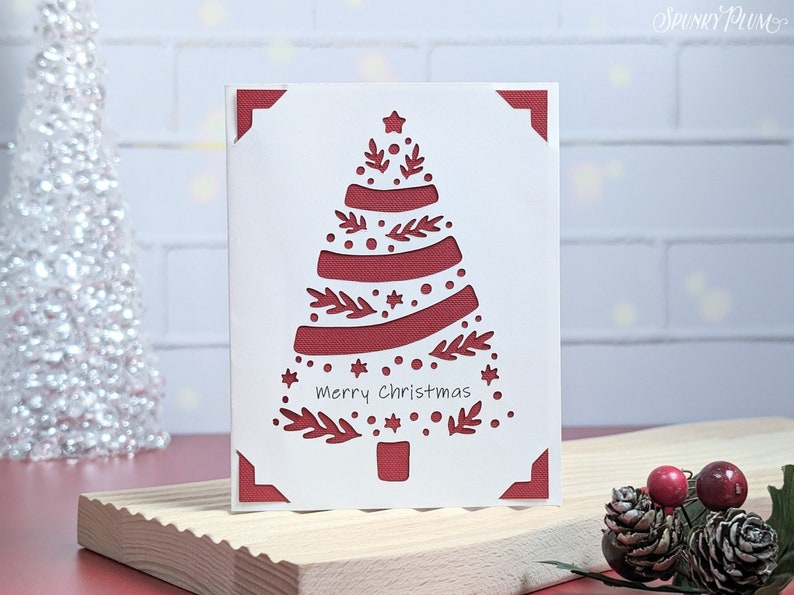 Christmas tree made from ribbons and sprigs.