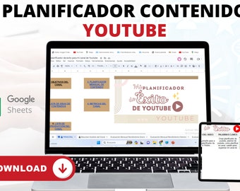 Strategy Planner to Grow on YouTube: Digital Tool in Google Sheets to Master Content and Increase your Audience