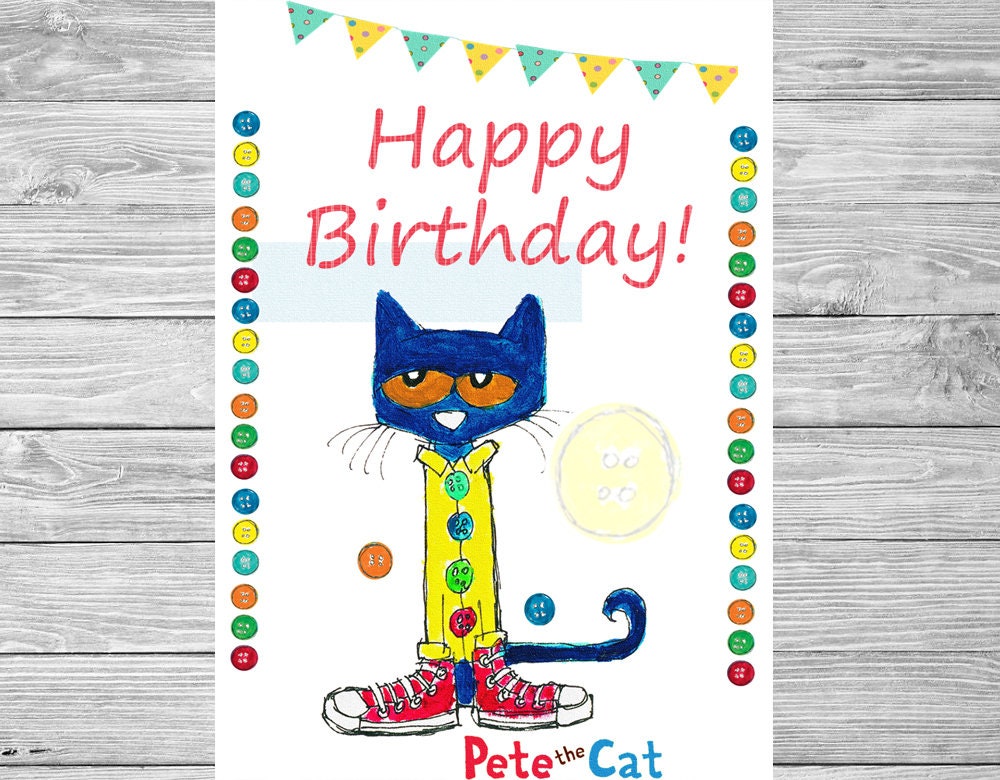 Paper Party Supplies Pete The Cat Birthday Door Sign Pete The Cat Birthday Welcome Sign Pete 
