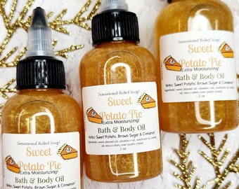 Sweet Potato Pie Bath & Body Oils | Bath Oils | Body Oil | Skin care | Self Care | Gift