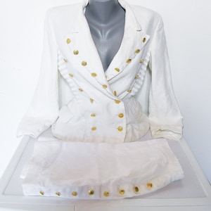 Escada Margaretha Ley vintage  80s anzug Sakko + Rock gr. 36