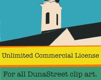 Unlimited Commercial Use License for All DunaStreet Design Clip Art.