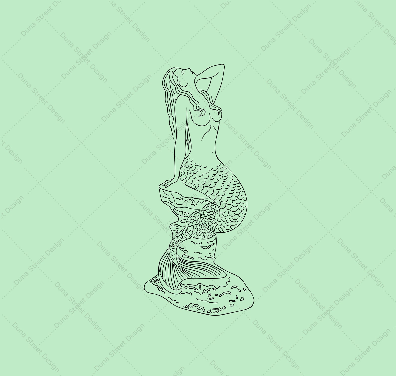 Free Free Mermaid On Rock Svg 665 SVG PNG EPS DXF File
