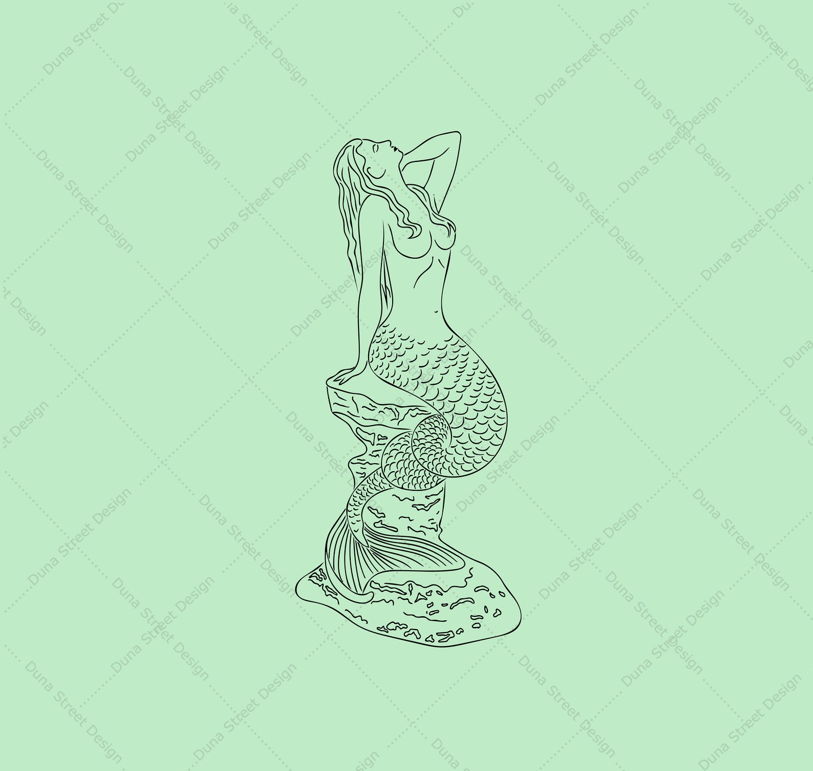 Free Free 174 Mermaid On Rock Svg SVG PNG EPS DXF File