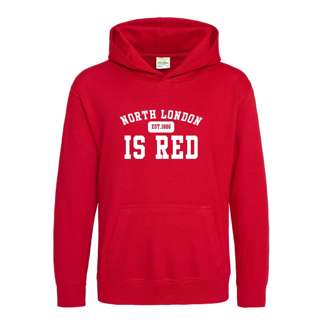 North London is Red Arsenal Hoodie Etsy