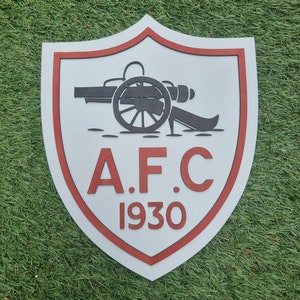Insignia del Arsenal de madera con efecto 3D de 1930