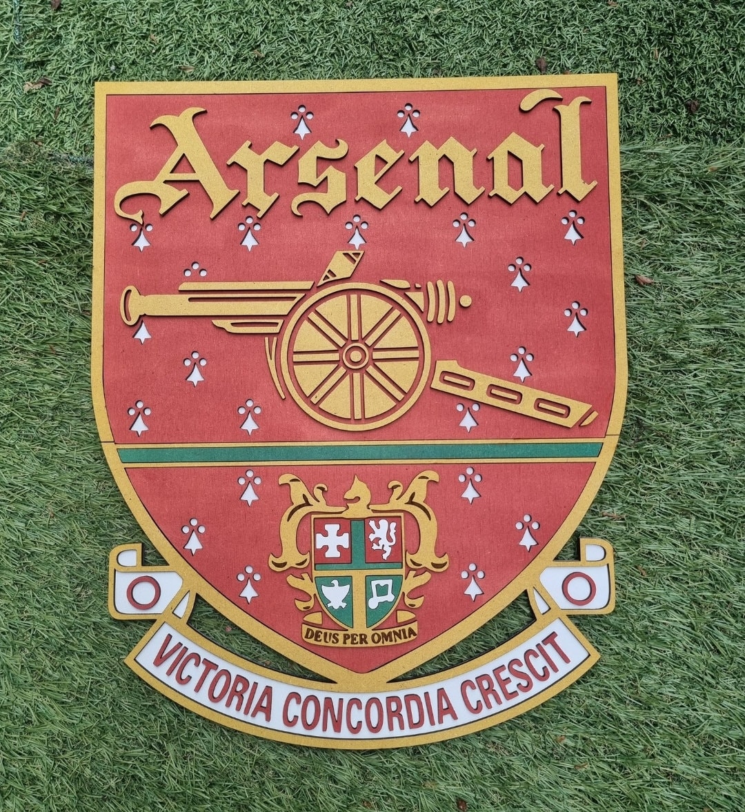 Wooden 3d Effect Clock End Arsenal Clock Etsy UK