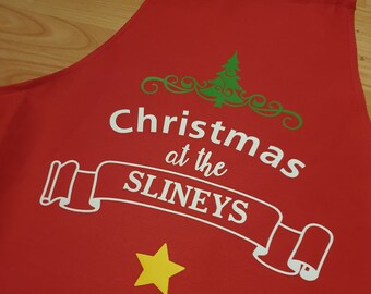 Delantal navideño personalizado