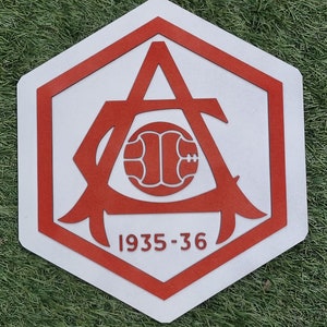 Insignia del Arsenal de madera efecto 3D 1935-36