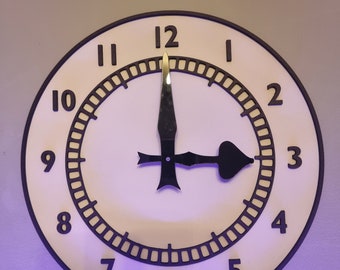 wooden 3d effect clock end Arsenal clock