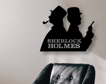 Sherlock Holmes , Sherlock Holmes  Wooden Art , Wood Wall Art , Film Series Decor , Series Wall Decor , robert downey jr , Christmas gift