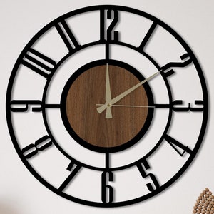 Wall Clock Unique, Round Wall Clock, Oversized Wall Clock, Modern Wall Clock