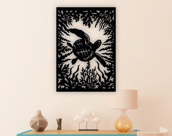 Turtle Wall Decor,Turtle Wall Decal,Sea Turtle Wall Art,Sea turtle decor,Wood wall art,Wood Wall Hanging,minimalist decor,Housewarming Gift