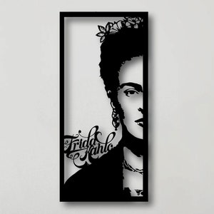 Frida khalo Wall Art, Frida kahlos art  print, Wood Wall Decor,Frida Kahlo Design,Laser Cut, Christmas Gift, Minimalist Home Wall Decoration