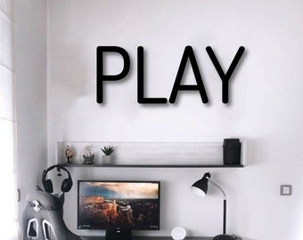 Large Wooden Letters For Wall , Wall Letters for Gameroom , Wall Letters For Nursery , Home Sign for Wall Decor , Play Sign ,Christmas Gift