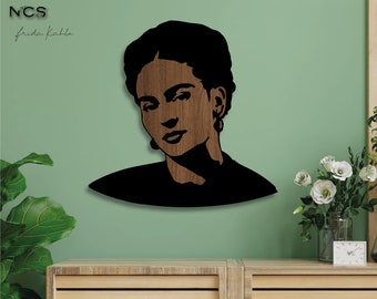 Frida khalo Wall Art, Frida khalo print, Wood Wall Art,Frida Kahlo Design,Christmas Gift, Minimalist Home Wall Decoration,  Boho wall decor