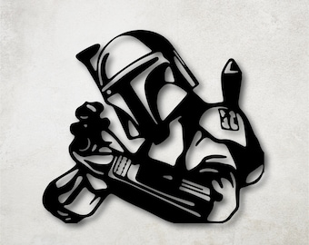 The Mandalorian wall art, The Mandalorian Decor, Star Wars, Star Wars Gift, Wood Wall Art,Film Series Decor,Series Wall Decor,Christmas gift