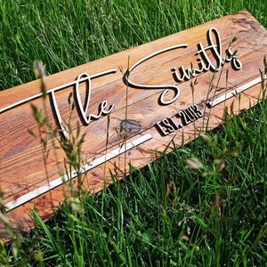 Personalized Family Name Sign, Custom Wood Sign, Last Name Pallet Sign, Wedding Gift,Home Wall Decor ,Established Sign , Engagement Gift
