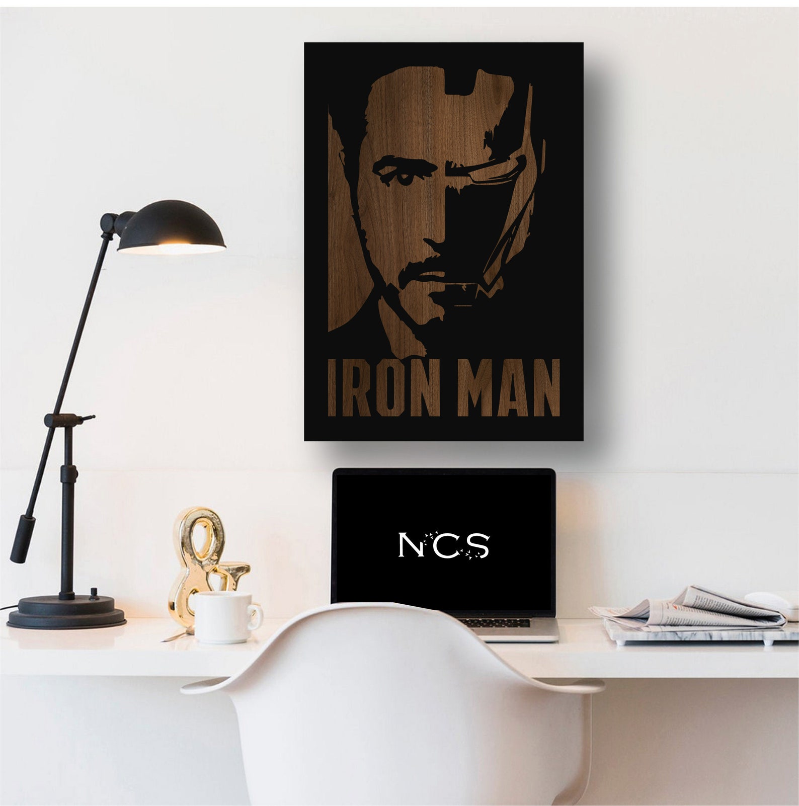 Iron Man Wooden Art,robert Downey, Ironman Wall Decor, Wood Wall Art ...
