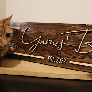 Custom Wood Business Sign,Company logo sign,Last Name Pallet Sign,Personalized Family Name Sig,Personalized Bar Sİgn,Business wood sign