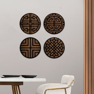 Korean Wall Art Set - Traditional Asian Decor, Perfect for Korean Friends Gifts - Christmas Gift