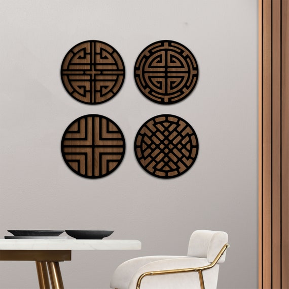 Korean Wall Art Set - Traditional Asian Decor, Perfect for Korean Friends Gifts - Christmas Gift