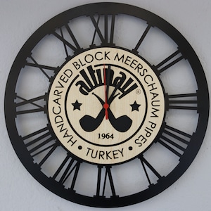 Personalized Logo Clock, Custom Wall Clock, Wood Wall Clock, Minimalist Clock, Rustic Custom Business Name Wooden Clock, Modern Wall Clock
