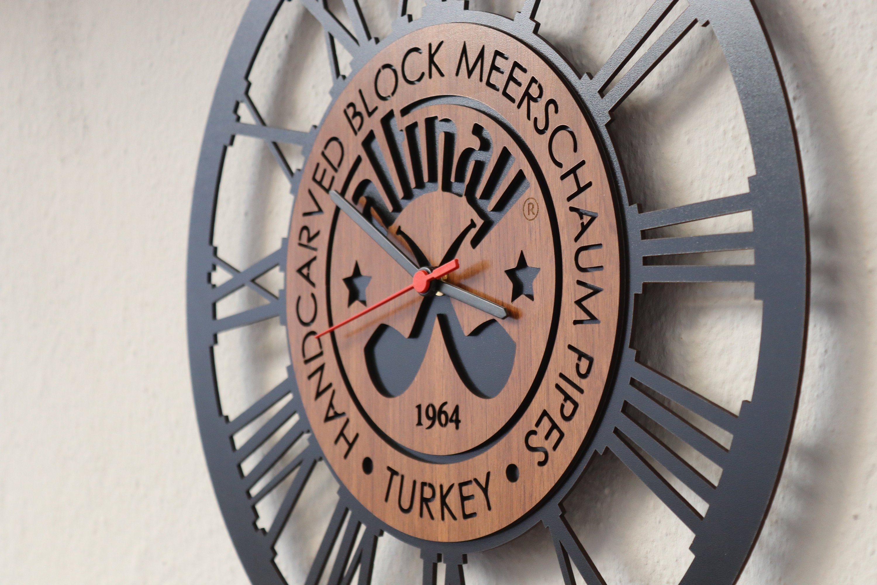 Custom Wall Clock, Personalized Logo Clock, Wood Wall Clock, Minimalist ...