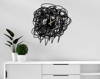 Unique Wall Clock , Abstract Wooden Wall Clock: A Modern Masterpiece ,Modern Wall Clock