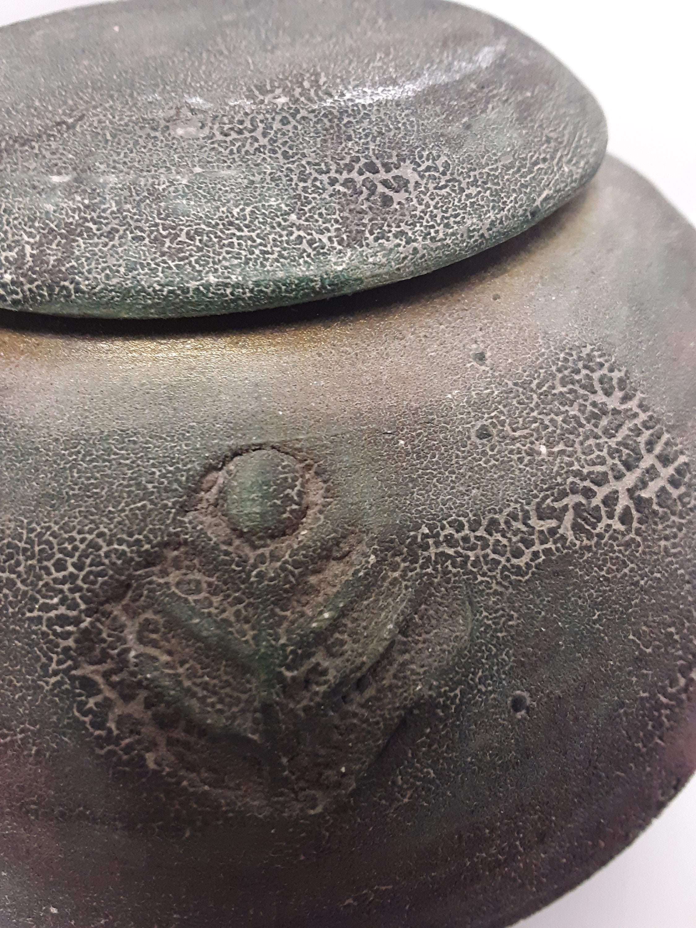 Vintage Raku Pottery/ 1980 Fine Art/ginger Pot/vessel With a Etsy