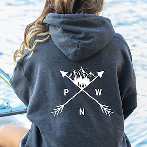 Pacific Northwest Mountain Hoodie, Camping Hoodie, PNW Hoodie, Travel Hoodie, Funny Camp Hoodie, Adventure Hoodie, Outdoor Sweatshirt