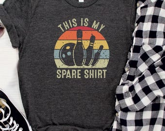 This Is My Spare Shirt, Retro Bowling Shirt, Bowling Lover Shirt, Gift For Bowler, Vintage Bowling Shirt, Funny Bowling Shirt