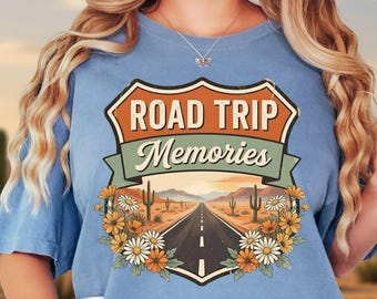 Comfort Colors® Road Trip Memories Shirt, Retro Travel Graphic Tee, Adventure Vacation Shirt, Wanderlust Camping Fashion Top