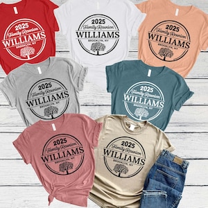 Custom Family Reunion Shirt with Name and Year, Matching Family Trip Shirts, Personalized Group Vacation Tee, Family Gathering Shirt
