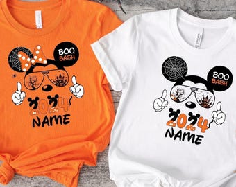Custom Disney Halloween Family Matching Shirt, Mickey And Minnie 2024 Shirt, Disneyland Shirt, Spooky Season Shirt, Halloween Shirt