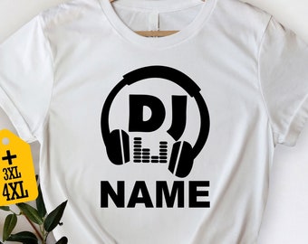 Customized DJ Shirt With Name, Personalized Gift, Funny Disc Jokey Shirt, Custom DJ Tee, Music Lover Shirt, Techno Music T-shirt