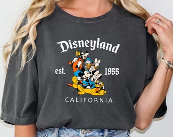 Comfort Colors® Disneyland Est 1955 California Shirt, Disney Vacation Shirt, Disney World Characters Shirt, Mickey And Friends Shirt